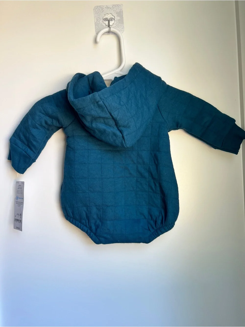 Carter’s Hooded Bubble Romper Bodysuit | Newborn | Teal